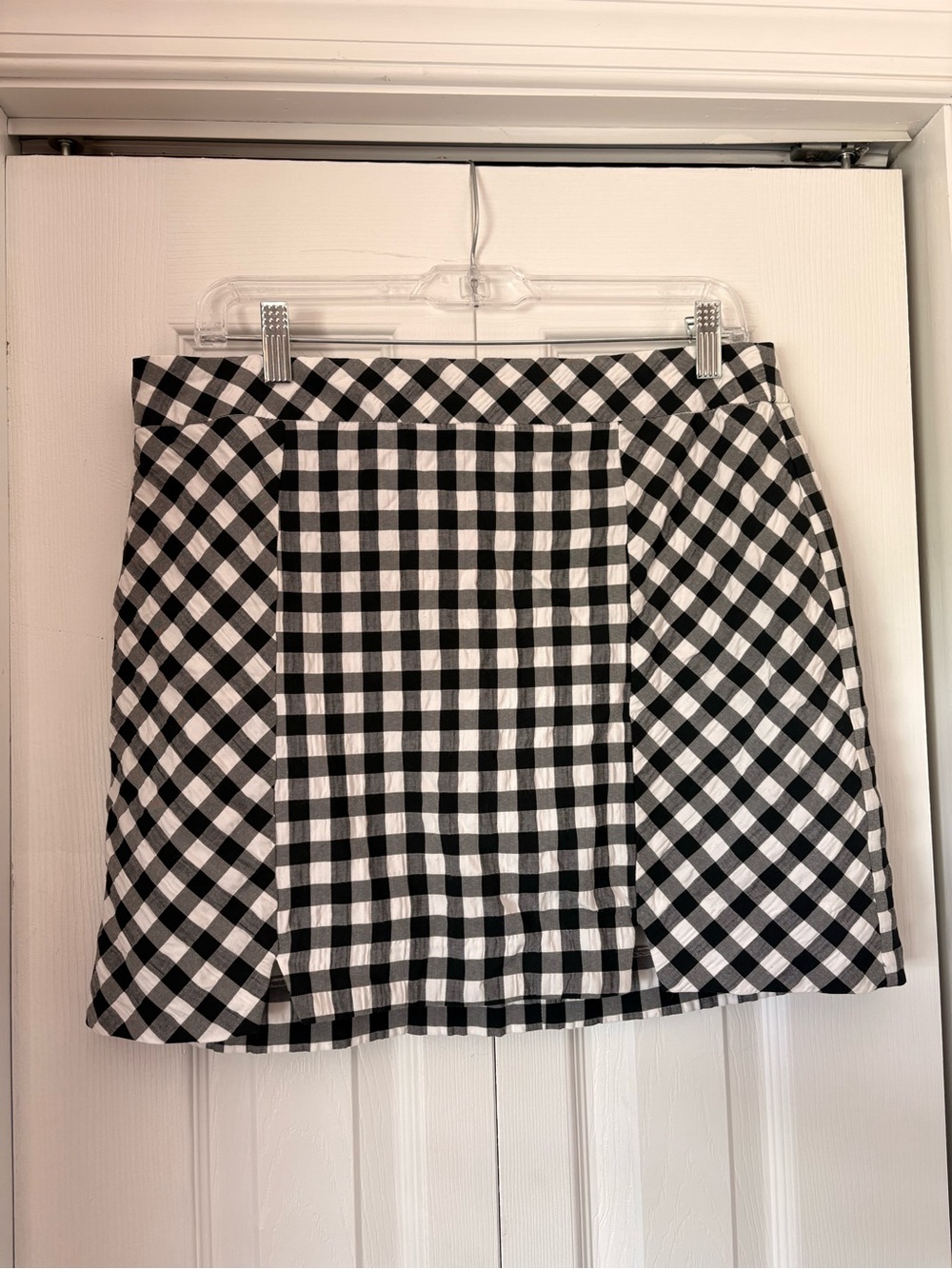 Topshop Black and White Gingham Skirt